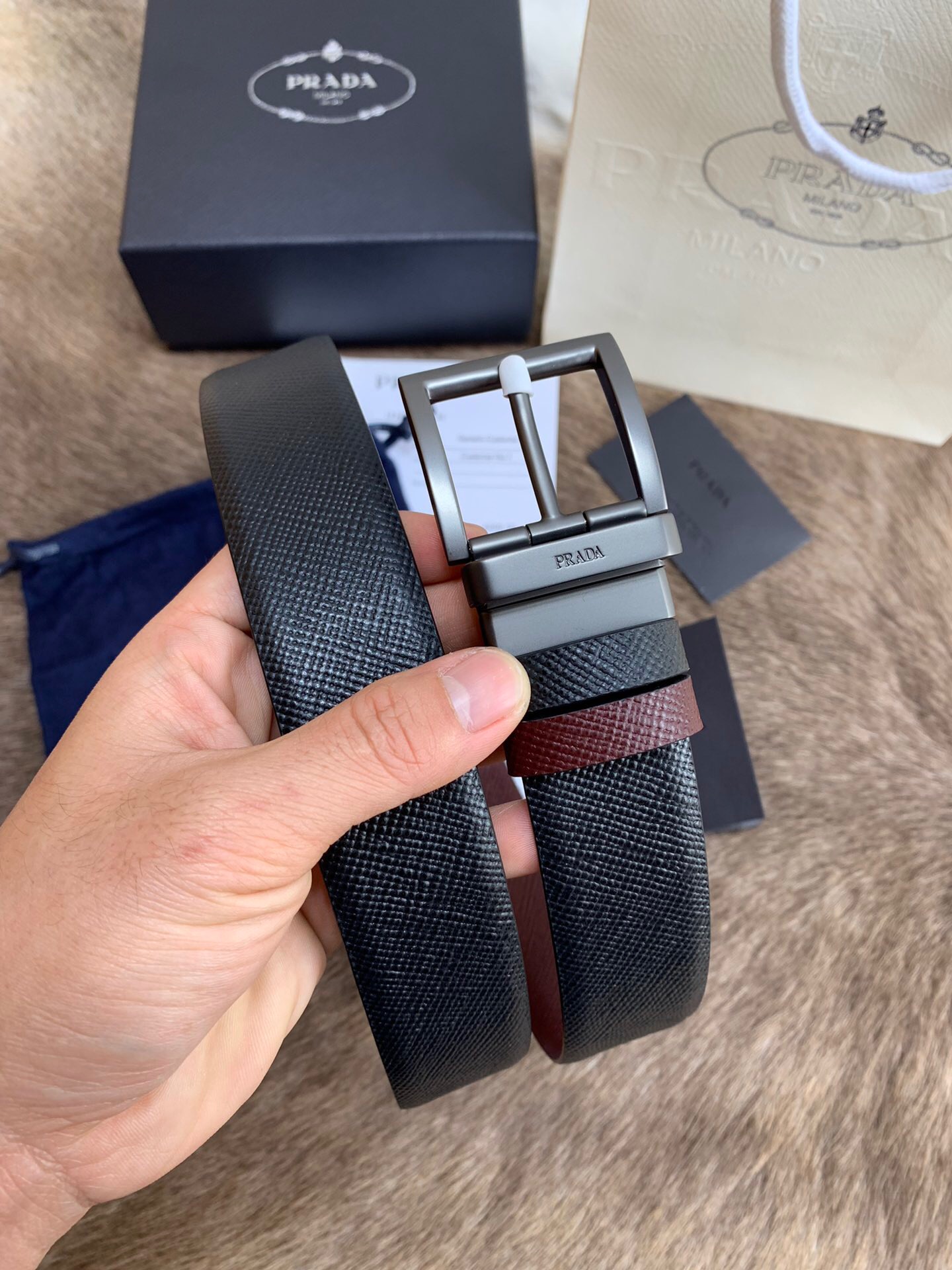 프라다 2022 남성용 벨트 PD003 BT1