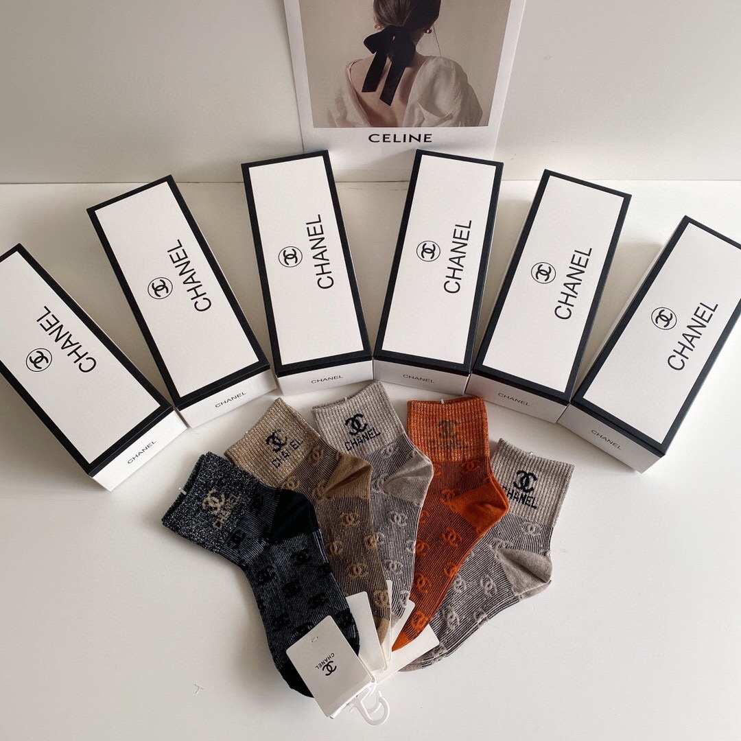 샤넬 2022 남여공용 양말세트 SN029 GT