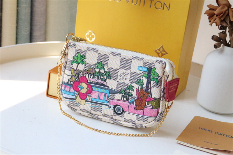 루이비통 모노그램 캔버스 미니 포쉐트 악세수아 여성 클러치 파우치 M45905 XL