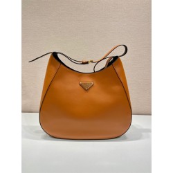 프라다 탑스티치가 라지 가죽 숄더백 1BC181 PD1-B