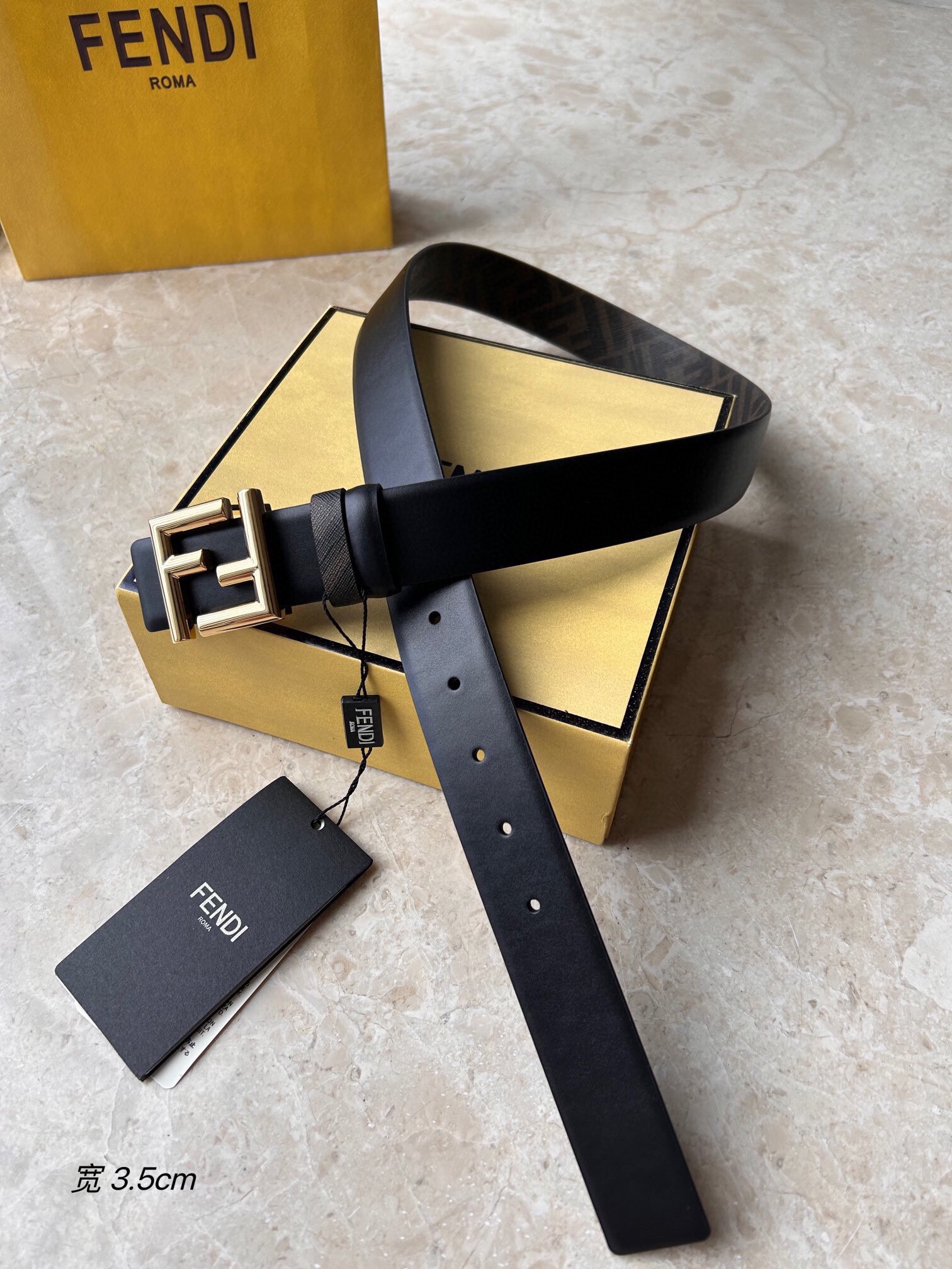 펜디 2023 남성용 양면벨트 FD021 GD