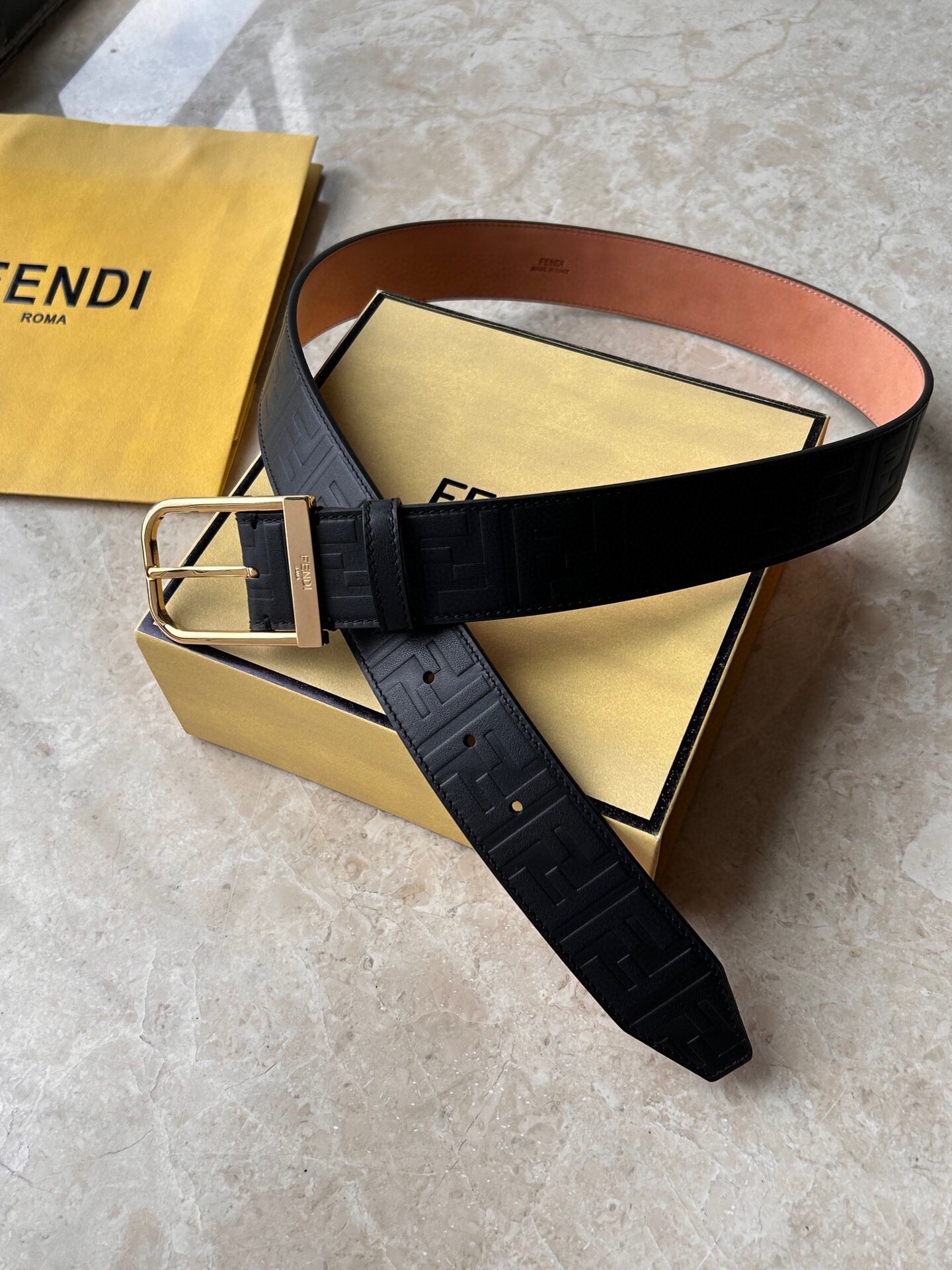 펜디 2023 남성용 양면벨트 FD035 GD