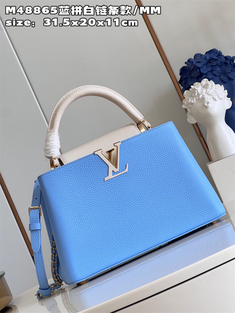 루이비통 카퓌신 미듐 블루 M23456 GZ