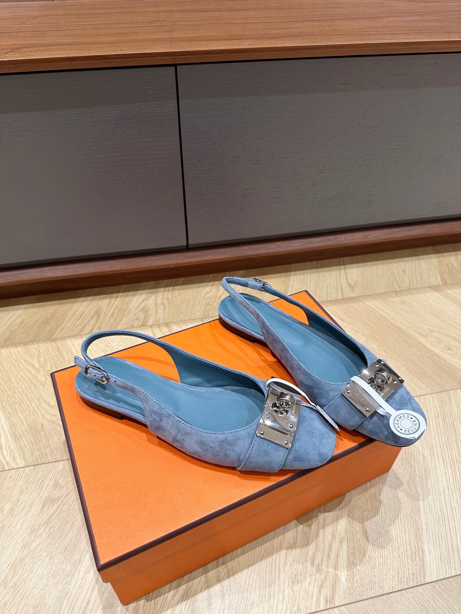 에르메스 2024 여성용 슬링백 펌프스 WA3290 OS