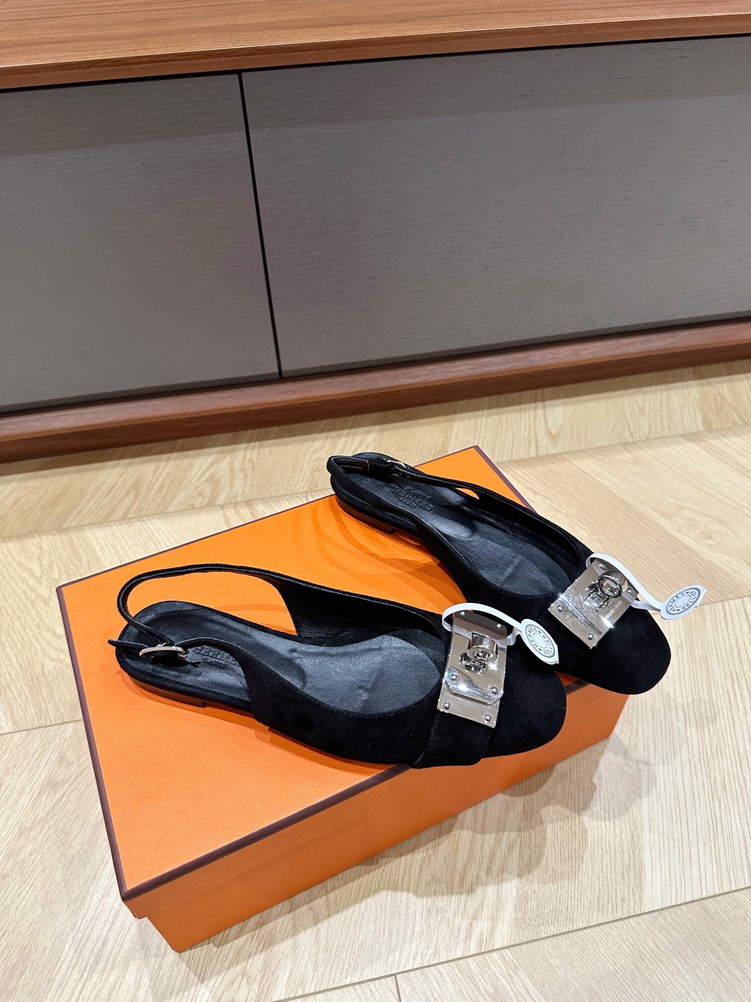 에르메스 2024 여성용 슬링백 펌프스 WA3292 OS