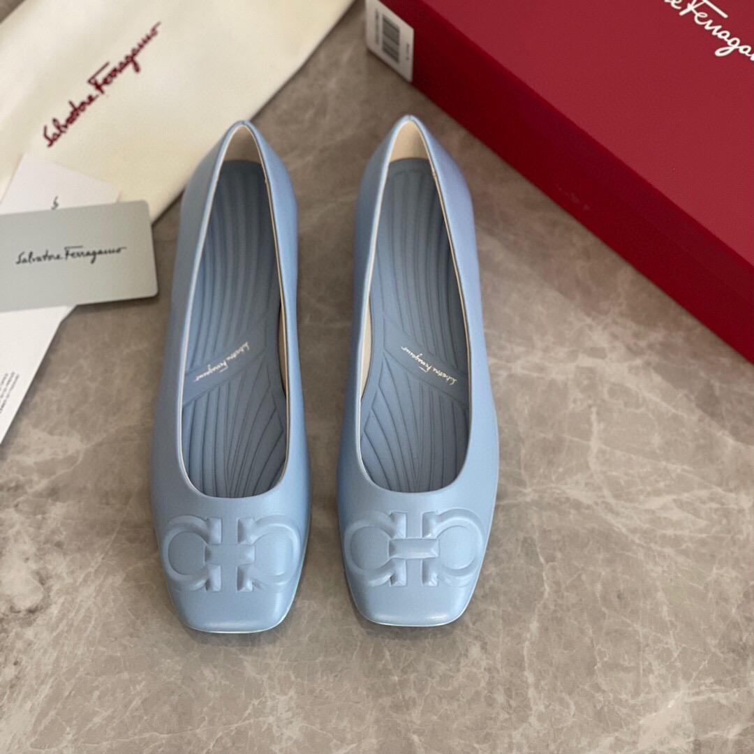 페레가모  2024 여성용 플랫 슈즈 WA4079 DN