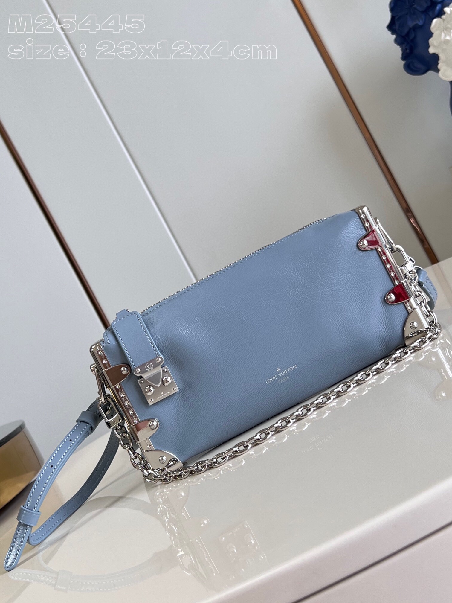 루이비통 슬림 트렁크 크로스백 블루 M25445 GZ