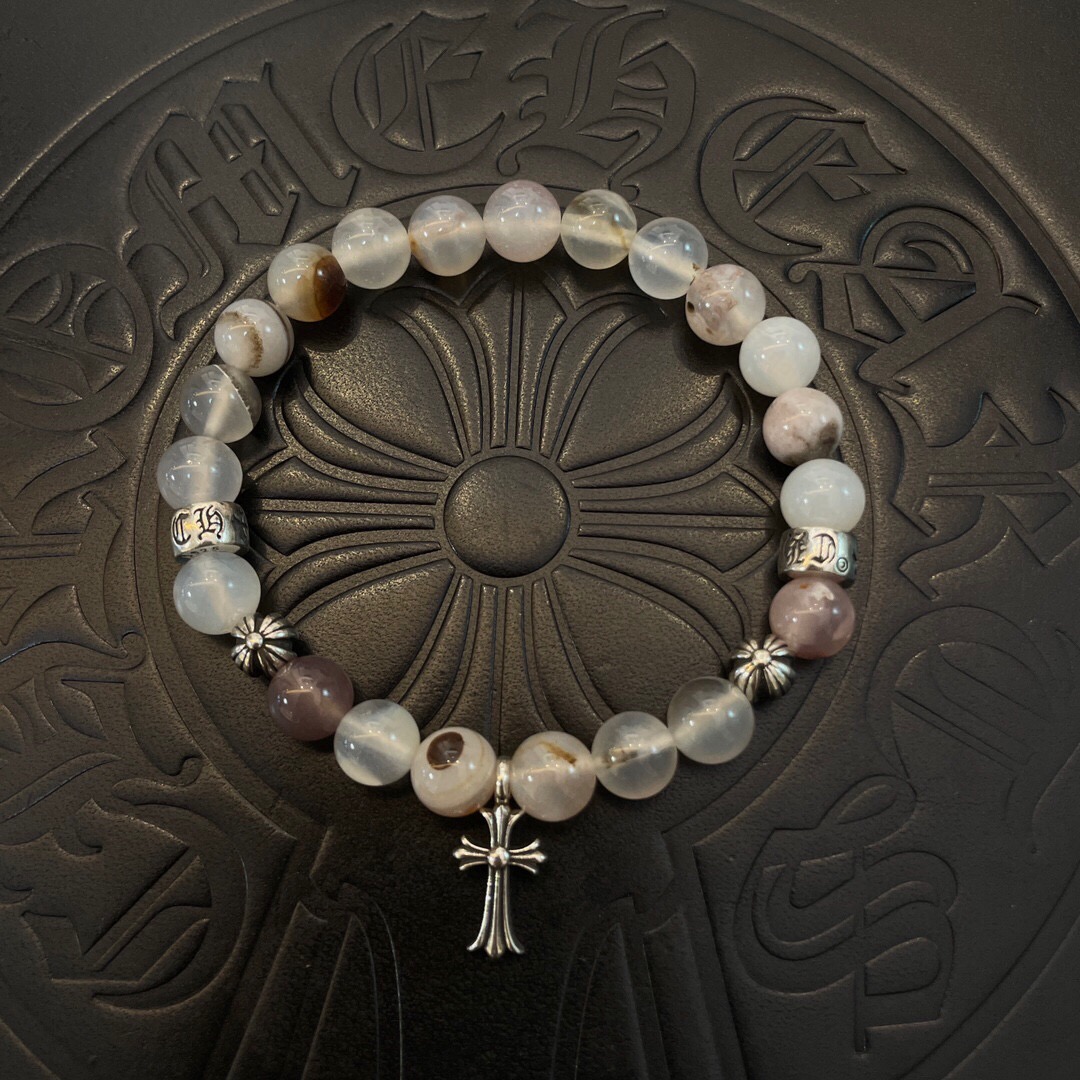 크롬하츠 24SS 로고 진주 팔찌 SN964 AGG