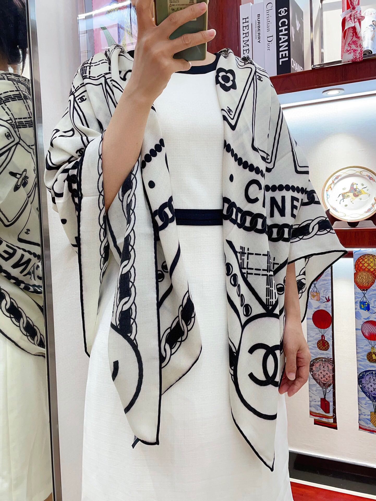 샤넬 캐시미어70+실크30 스카프 SN998 SG1_A