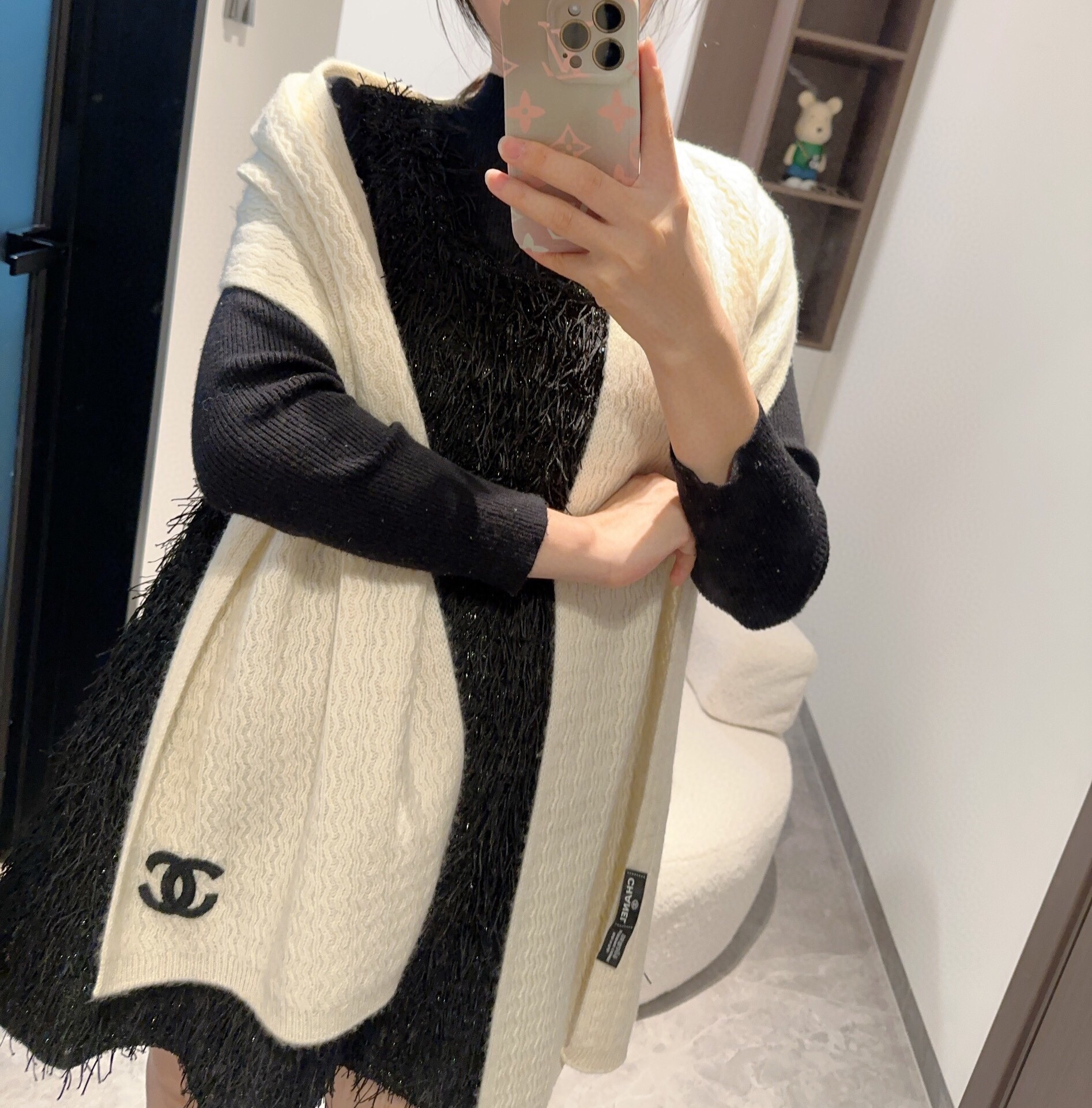 샤넬 캐시미어 스카프 SN1007 SG1_A