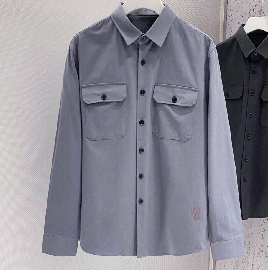 브루넬로 쿠치넬리 2025 남성용 셔츠 BL1118 HD