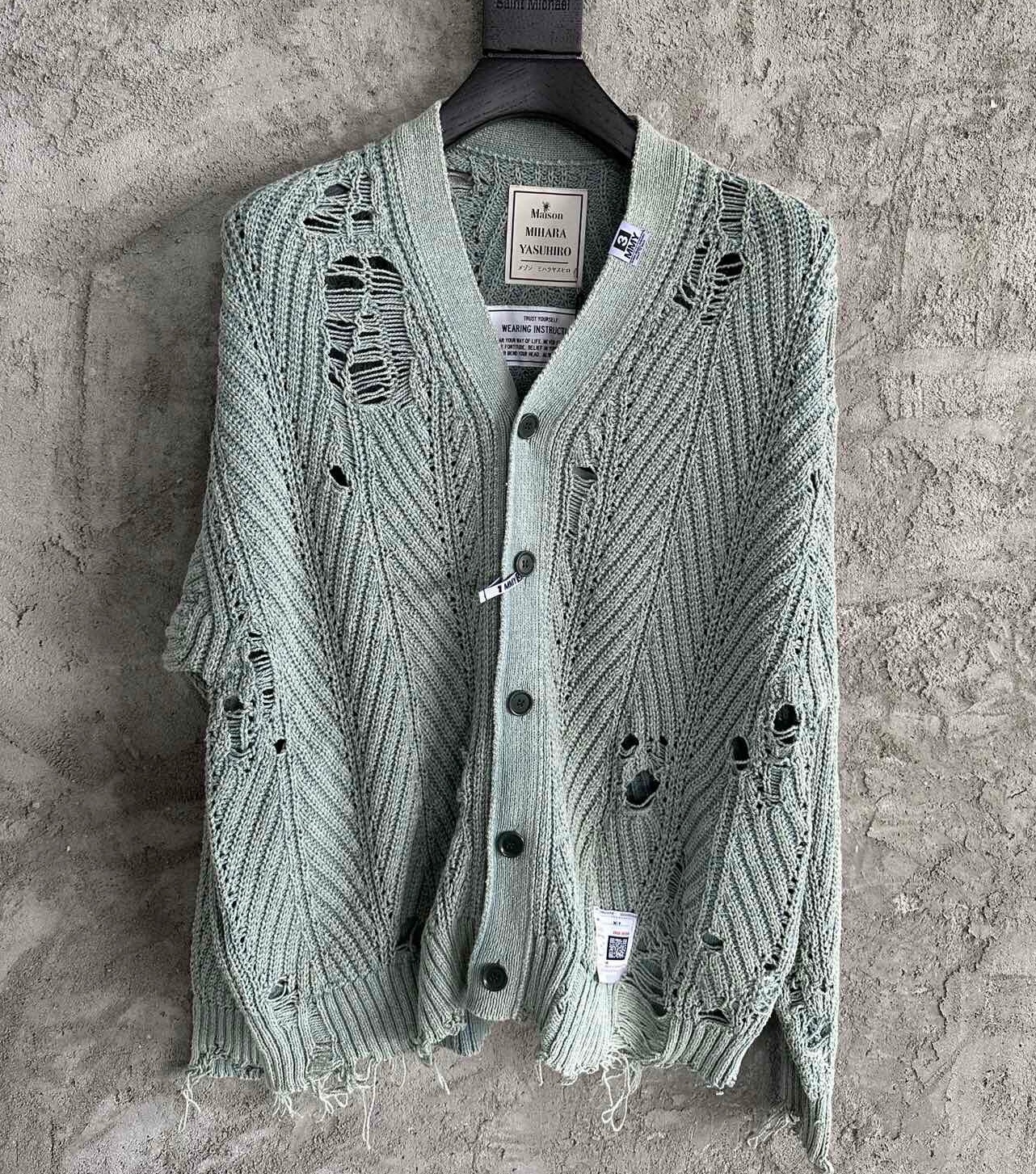 메종미하라야스히로 2025 남성용 니트 가디건   GT009  HD