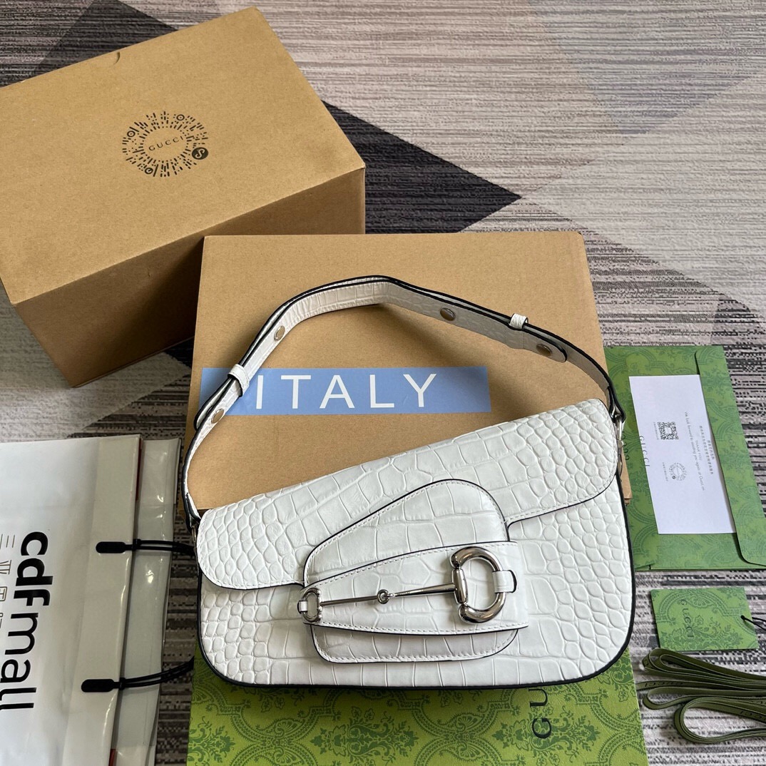 구찌 홀스빗 1955 스몰 숄더백 764155 NMW 화이트