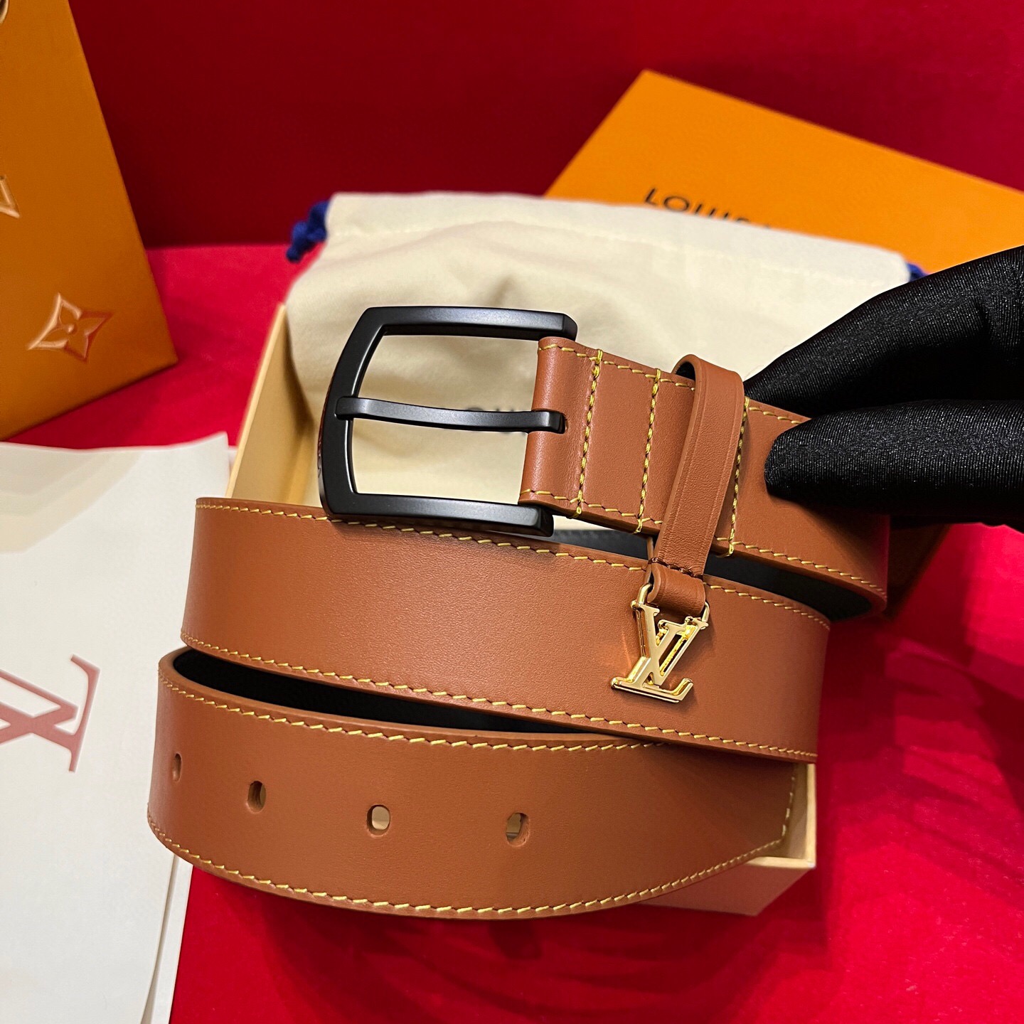 루이비통 2025 남성용 벨트 LV170 GD