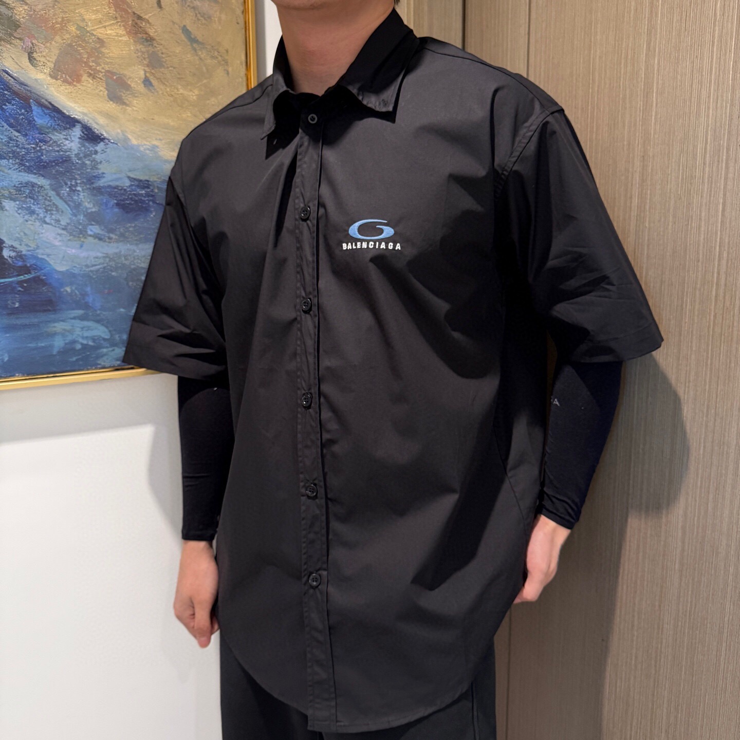 발렌시아가 2025 남성용 빈팔셔츠 BL1211 PD