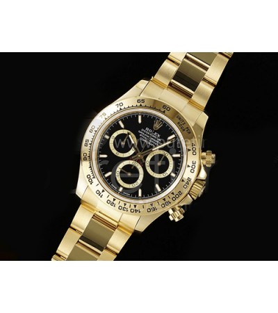 ROLEX 로렉스 롤렉스 데이토나 126508 크로노 옐로우골드 블랙 다이얼, 메탈밴드