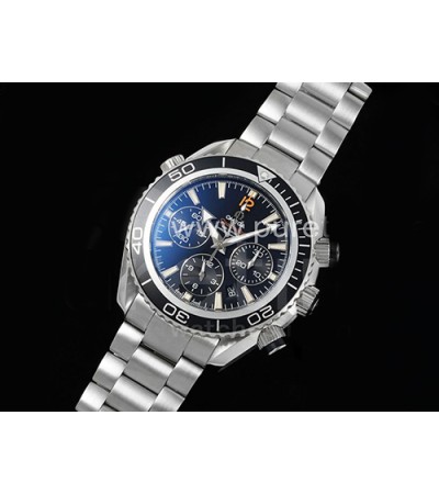 [홍콩명품시계.OMEGA] 오메가 시마스터 크로노 43mm 블랙 베젤 블랙 다이얼 메탈스트랩