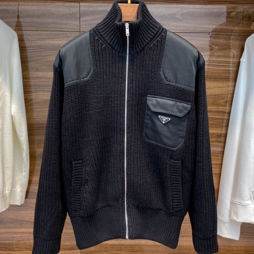 [홍콩명품.PRADA] 프라다 2025 남성용 울혼방 가디건 자켓 PD1458 HD 홍콩명품의류,구매대행,온라인명품