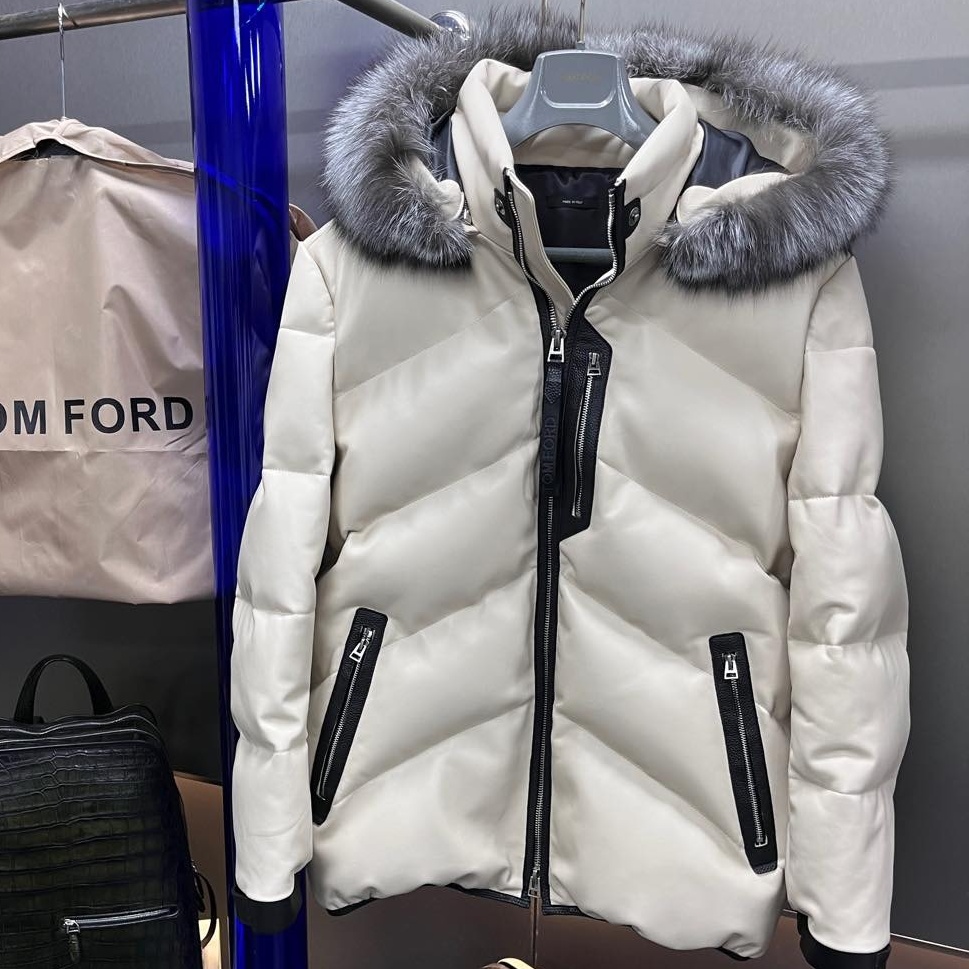 [홍콩명품,TOM FORD] 톰포드 2025 남성용 구스다운  양가죽 패딩자켓 TF159 HD 홍콩명품의류,구매대행,온라인명품