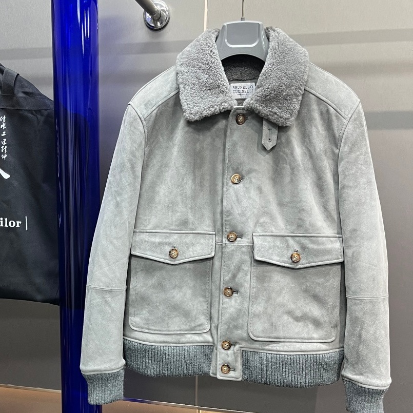 [홍콩명품.BRUNELLO CUCINELLI]브루넬로 쿠치넬리 2025 남성용 모피일체 양가죽 자켓 BL1277 HD 홍콩명품의류,구매대행,온라인명품