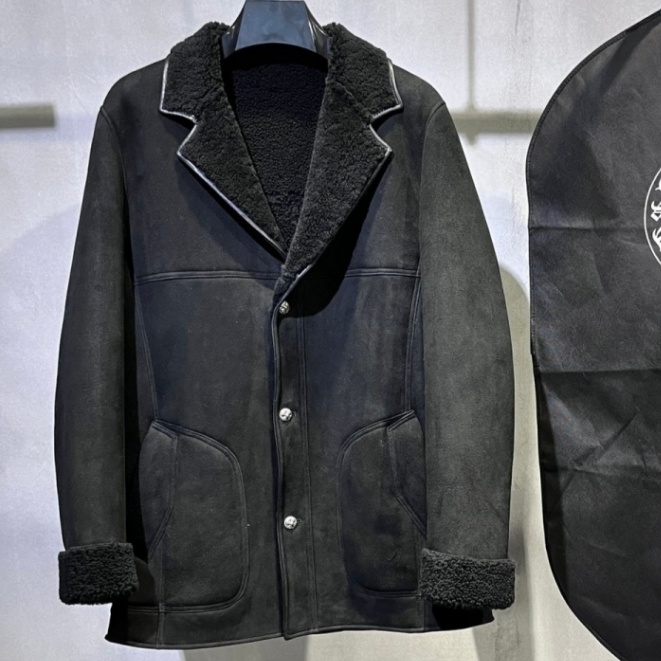 [홍콩명품.CHROME HEARTS] 크롬하츠 2025 남성 모피일체 양가죽코트 GC417 HD 홍콩명품의류,구매대행,온라인명품