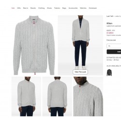 [홍콩명품.KITON] 키톤 2025 남성용 울혼방 가디건 G310 YB 홍콩명품의류,구매대행,온라인명품