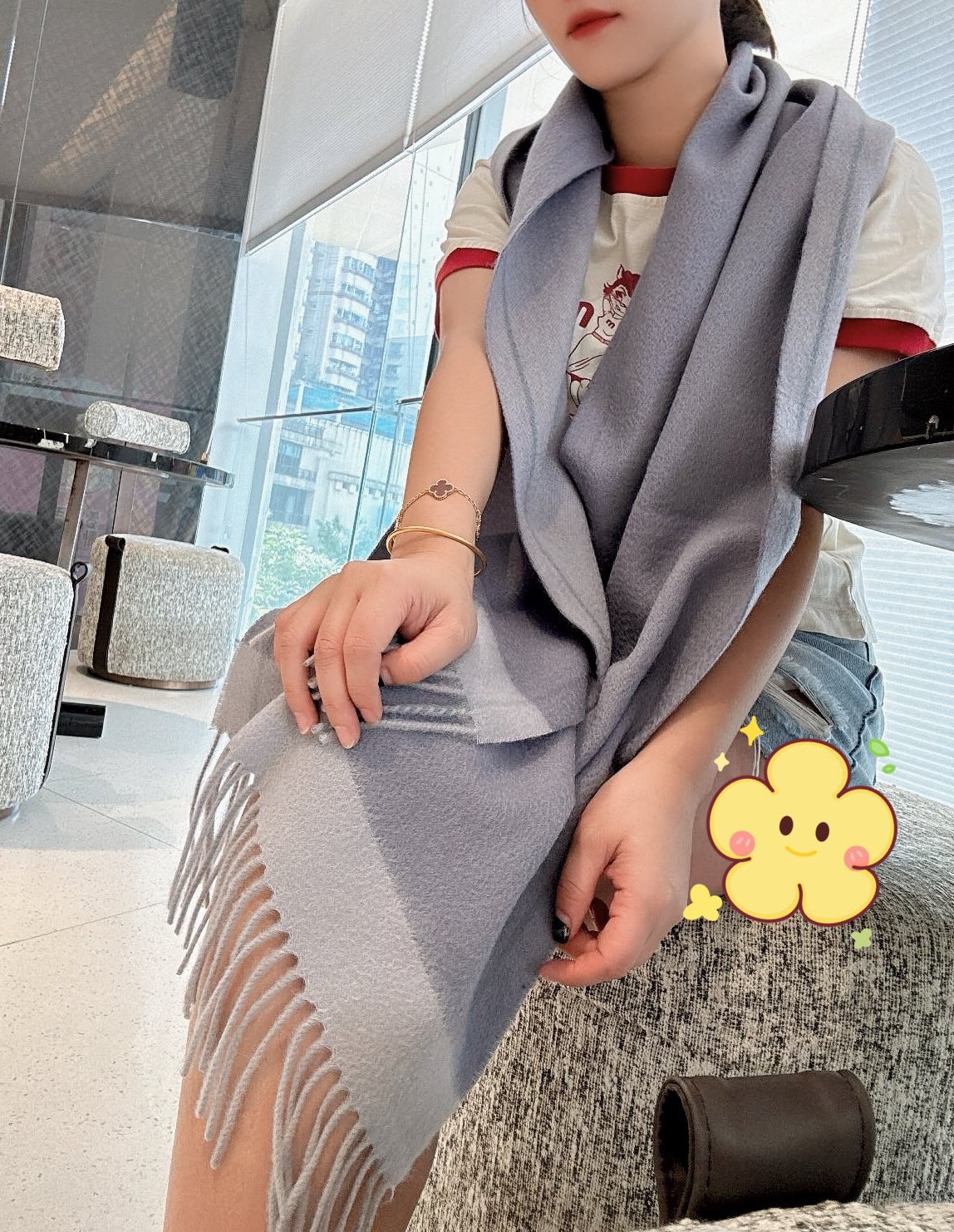 [홍콩명품.CHANEL] 샤넬 2025 남여공용 캐시미어 스카프 SN1144 SG1 홍콩명품의류,구매대행,온라인명품