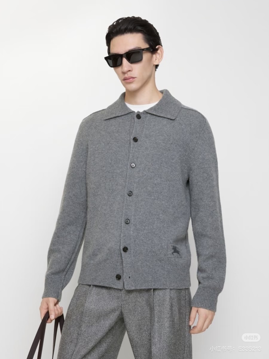 [홍콩명품.BURBERRY] 버버리 2025 남성용 울혼방 가디건 BU1465 HD 홍콩명품의류,구매대행,온라인명품