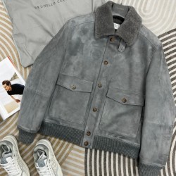 [홍콩명품.BRUNELLO CUCINELLI]브루넬로 쿠치넬리 2026 남성용 모피일체 양가죽 자켓 BL1369 HD 홍콩명품의류,구매대행,온라인명품