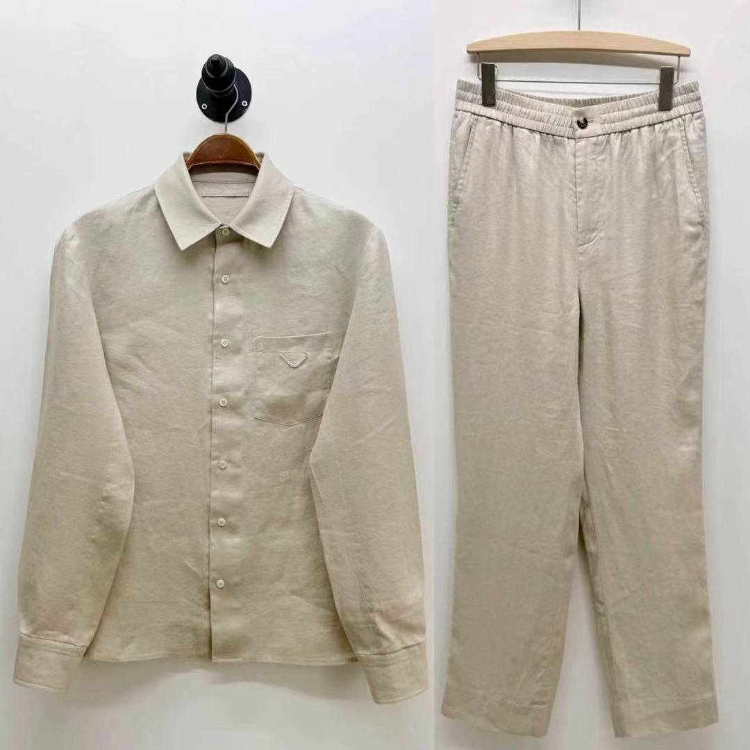 [홍콩명품.PRADA] 프라다 2026 남성용 린넨 셔츠세트 PD1796 HD 홍콩명품의류,구매대행,온라인명품