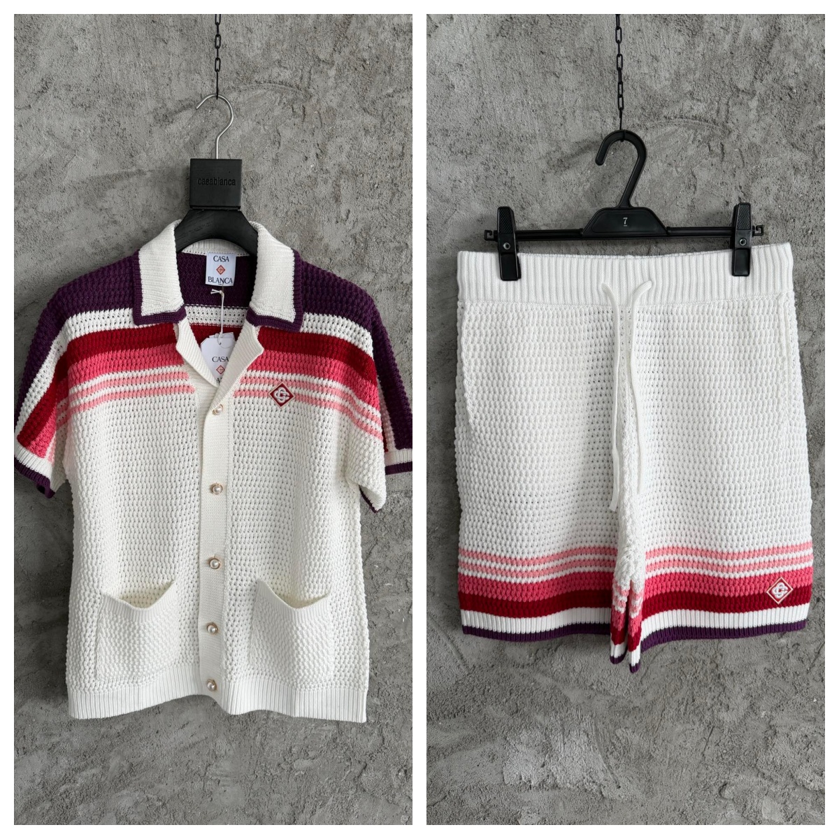 [홍콩명품.CASABLANCA] 카사블랑카 2026 남성용 니트반팔세트 GT494 HD 홍콩명품의류,구매대행,온라인명품