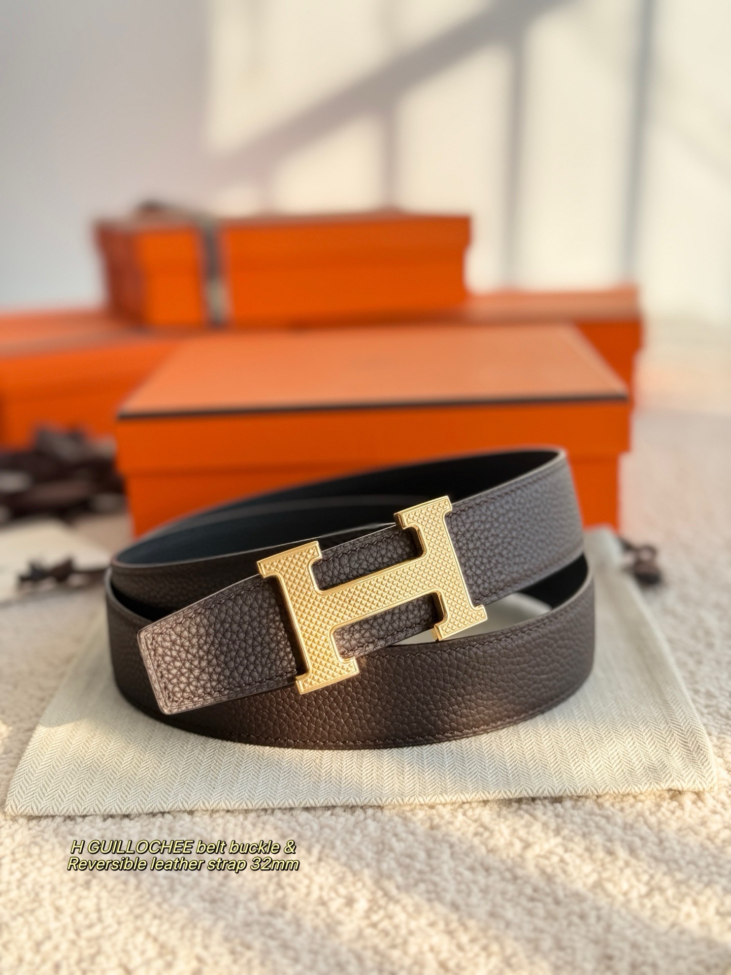 [홍콩명품.HERMES] 에르메스 2026 남성용 가죽벨트 3.8 CM HM020