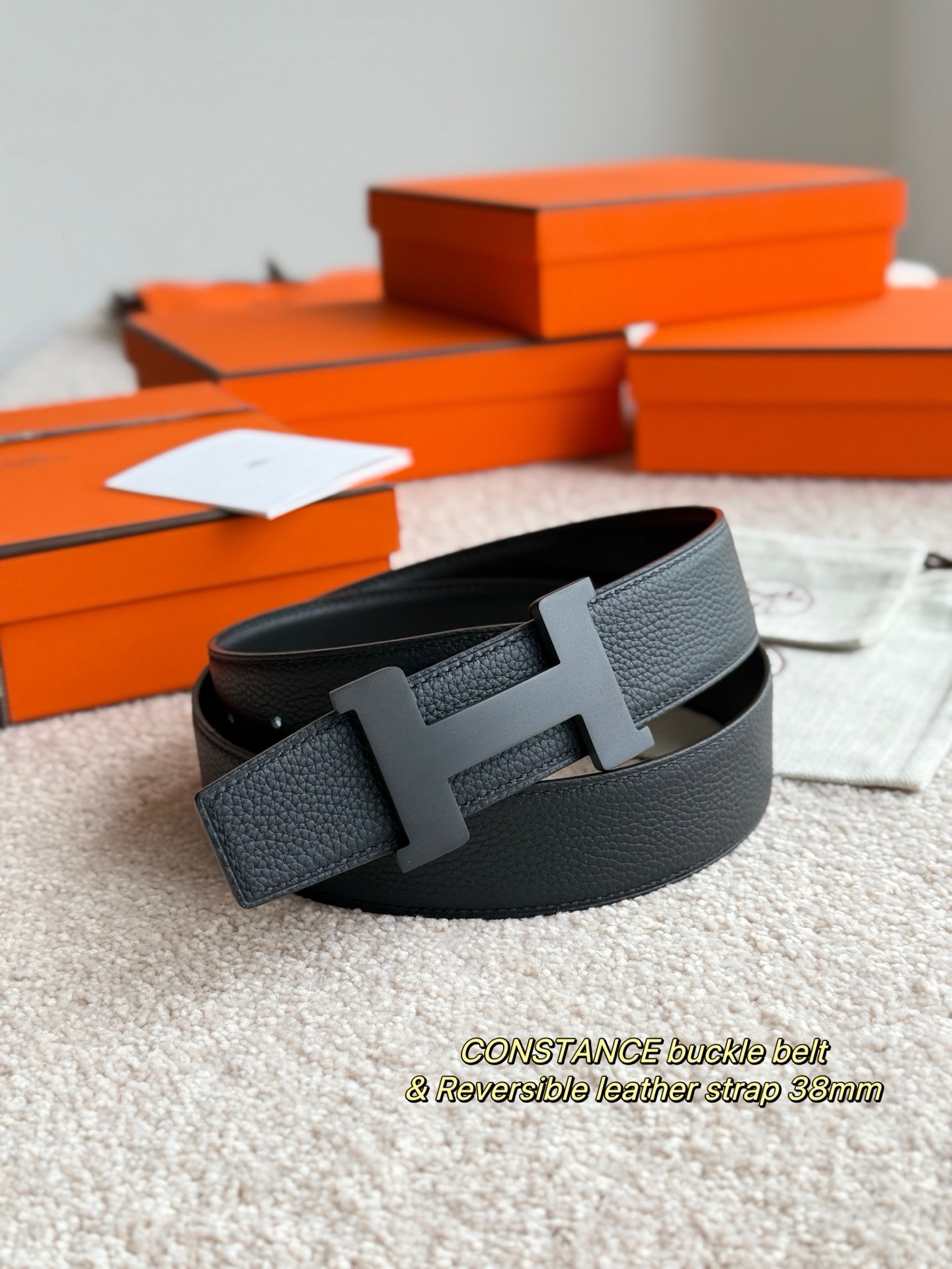 [홍콩명품.HERMES] 에르메스 2026 남성용 가죽벨트 3.8 CM HM028