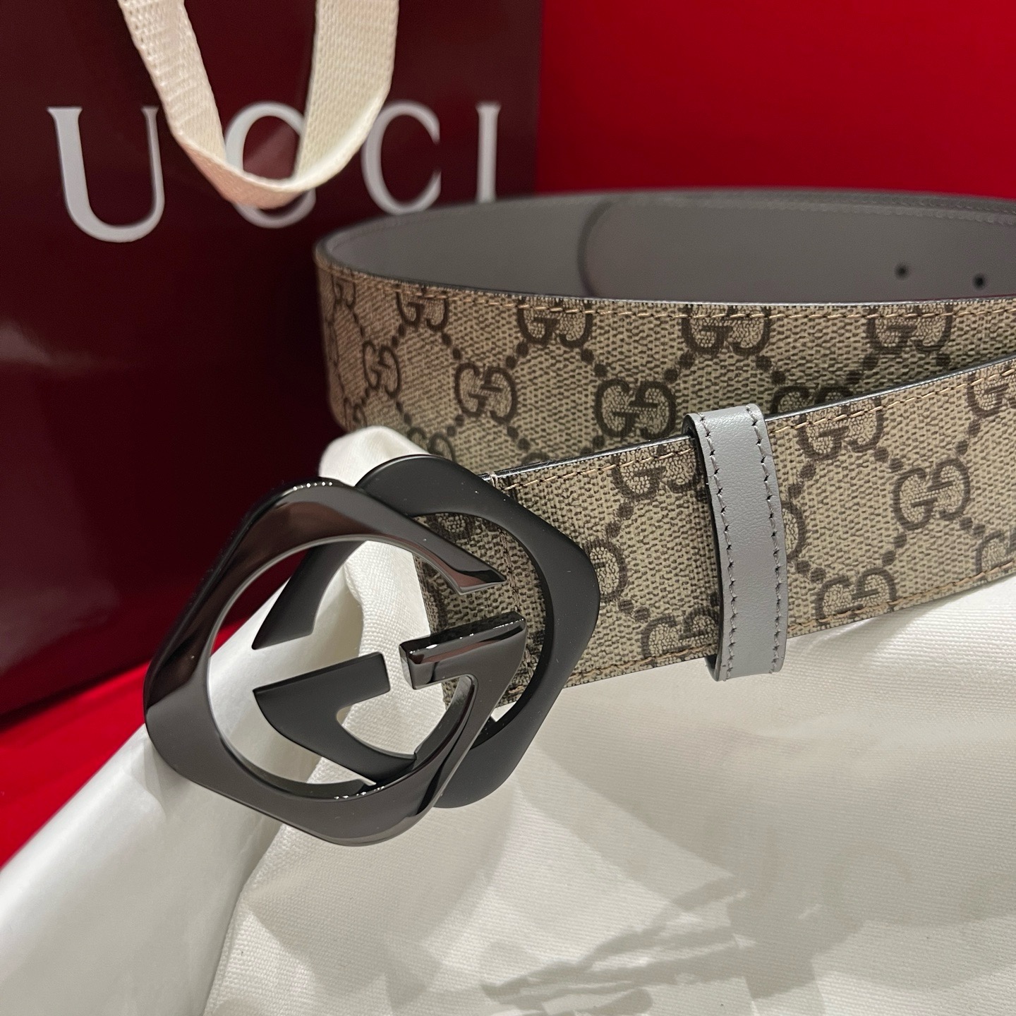 [홍콩명품.GUCCI]구찌 2026 남성용 가죽벨트 4.0 CM GC009