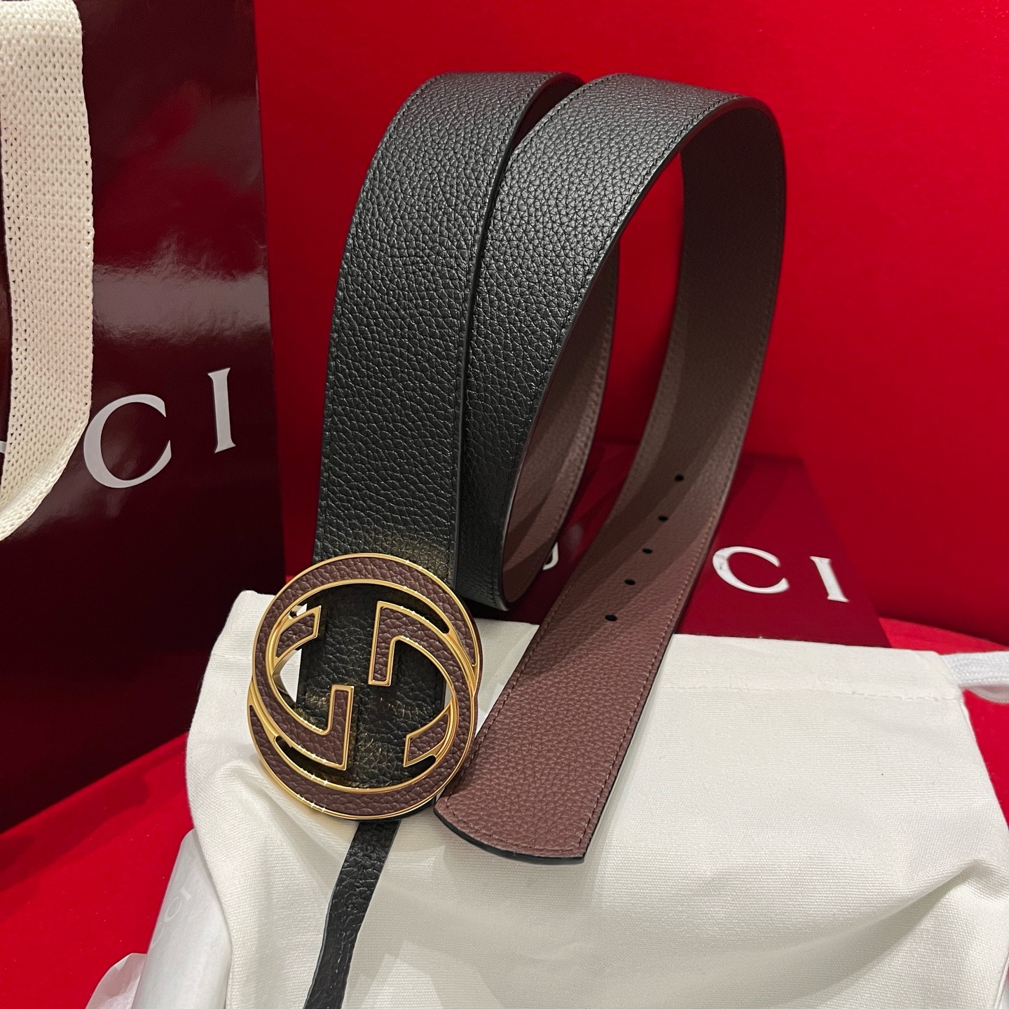 [홍콩명품.GUCCI]구찌 2026 남성용 가죽벨트 4.0 CM GC023