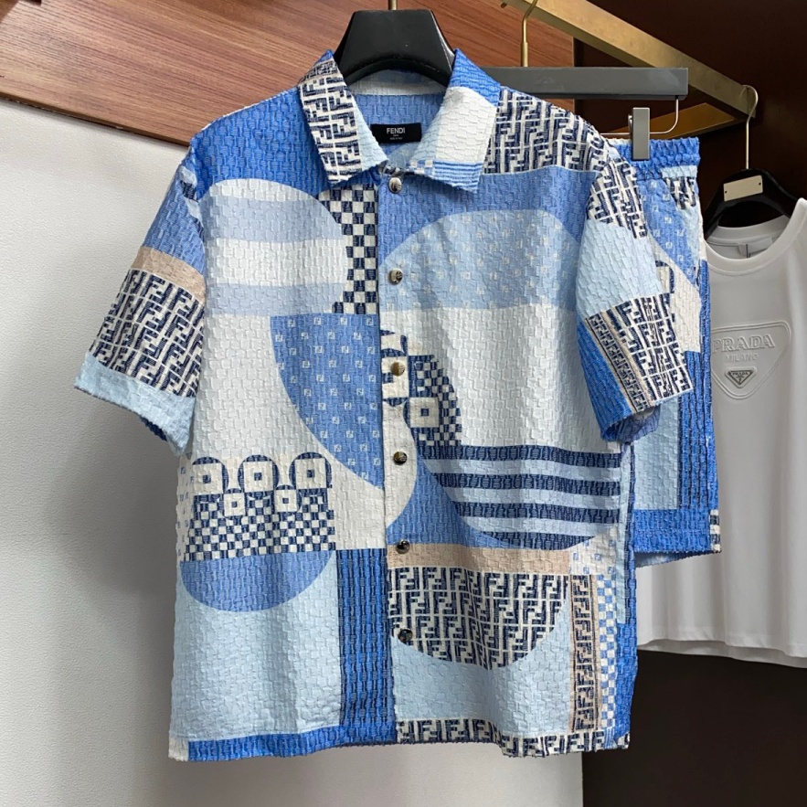 [홍콩명품,FENDI] 펜디 2026 남성용 반팔셔츠세트 FD771 PD 홍콩명품의류,구매대행,온라인명품